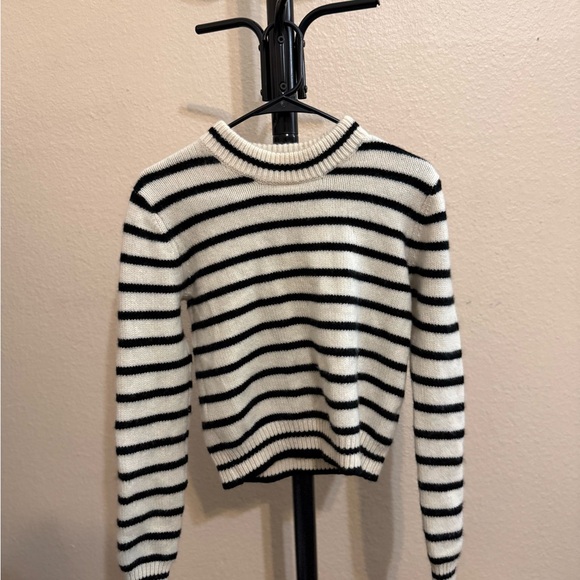 La Ligne Sweaters - La Ligne 100% cashmere Striped Black and White Women's Sweater size medium